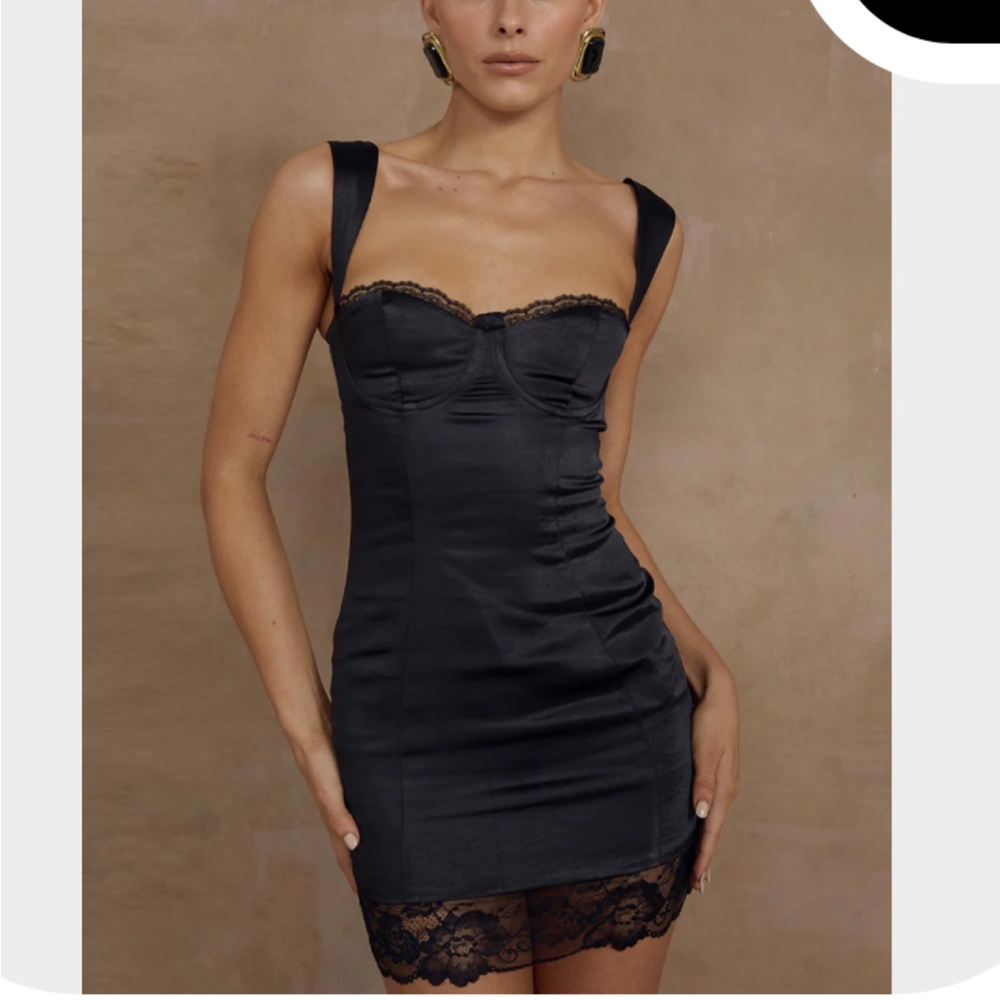 RUNAWAY THE LABEL CLAUDELLE MINI DRESS - BLACK